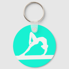 Gymnast Silhouette Keychain Turcos Nyckelring