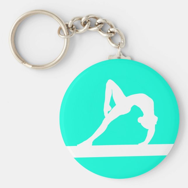 Gymnast Silhouette Keychain Turcos Nyckelring (Framsidan)