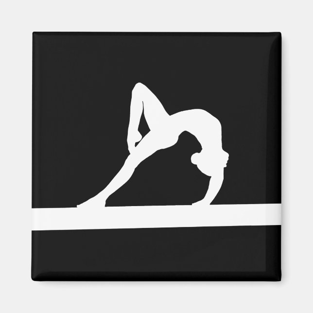 Gymnast Silhouette Magnet Black (Framsidan)