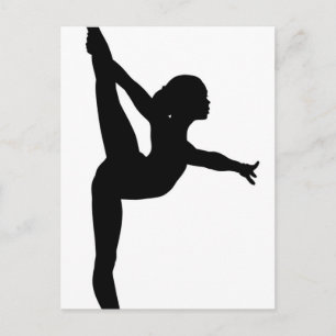 Gymnast Silhouette Vykort