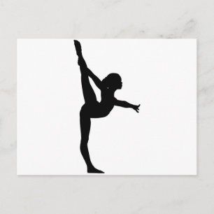 Gymnast Silhouette Vykort
