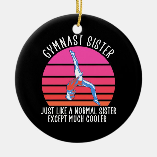 Gymnast Sister Julgransprydnad Keramik (Framsidan)