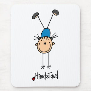 Gymnast som gör handstans musmatta