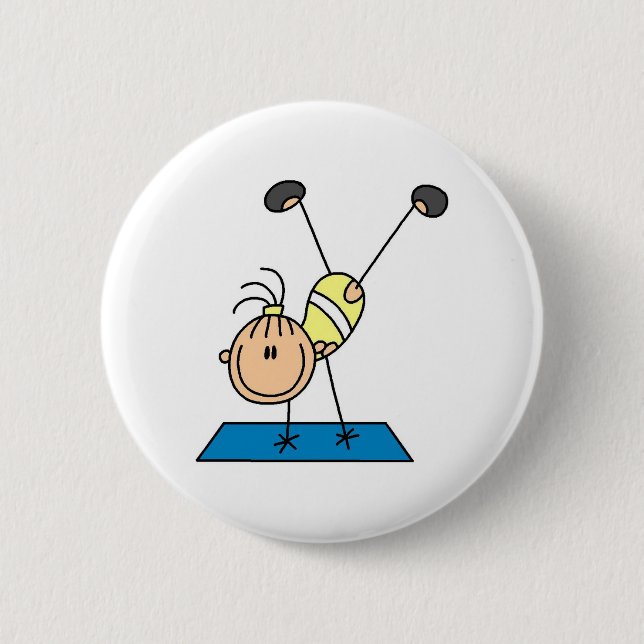 Gymnast som tränar  knapp (Framsida)