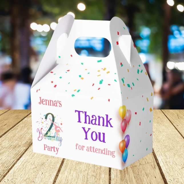 Gymnast söt barns födelsedag party presentaskar (Skapare uppladdad)