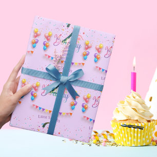 Gymnast sött färgkort för barns födelsedag party presentpapper