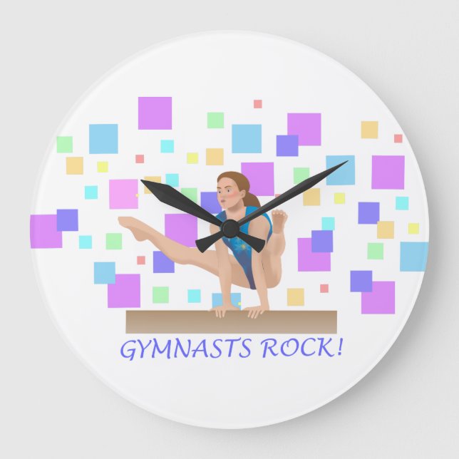 Gymnast Sten! Balansfack Stor Klocka (Framsida)