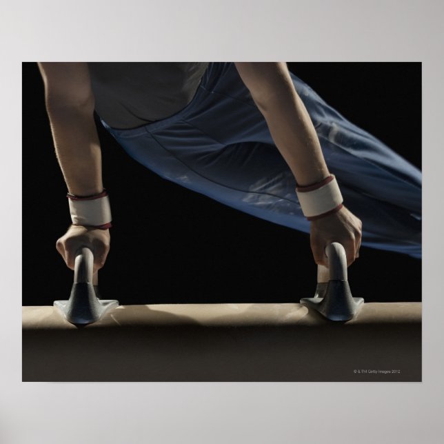 Gymnast swinging on pommel horse poster (Framsidan)