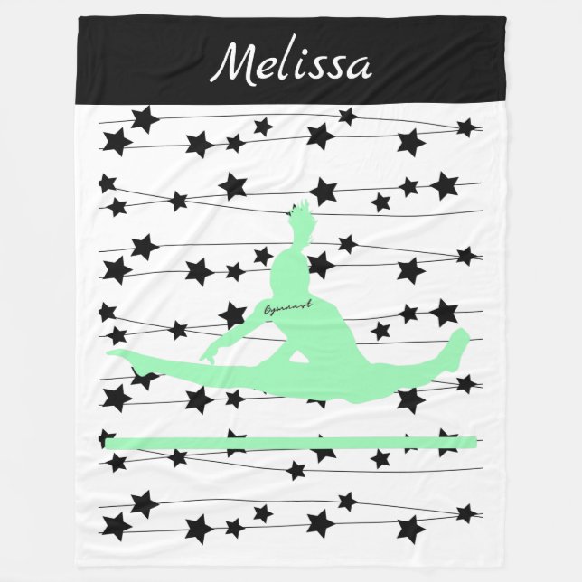 Gymnast Swirling Stars Fleecefilt (Framsidan)