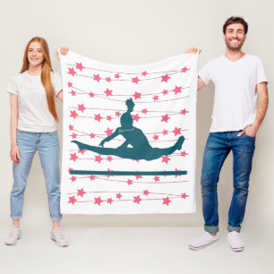 Gymnast Swirling Stars Fleecefilt