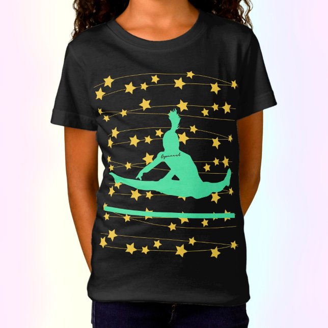 Gymnast Swirling Stars T Shirt (Skapare uppladdad)
