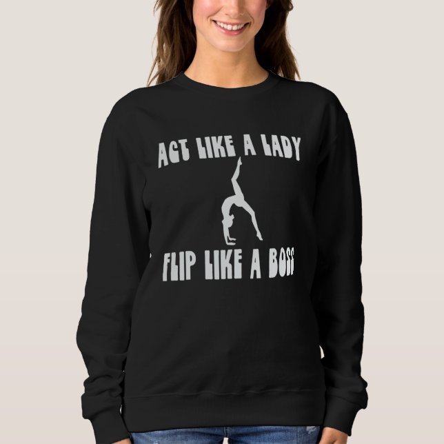Gymnast Tumbler Love To Flip Twist & Spin  Tumblin T Shirt (Framsida)