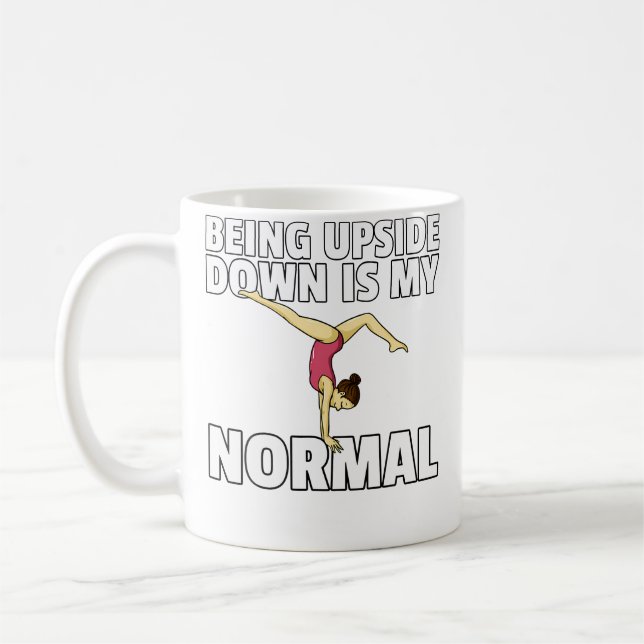 Gymnast Tumbling Cheerleading Flickor Kaffemugg (Vänster)