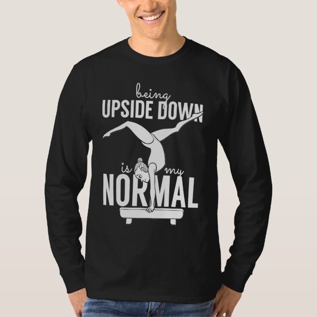 Gymnast Tumbling Cheerleading Girls T Shirt (Framsida)