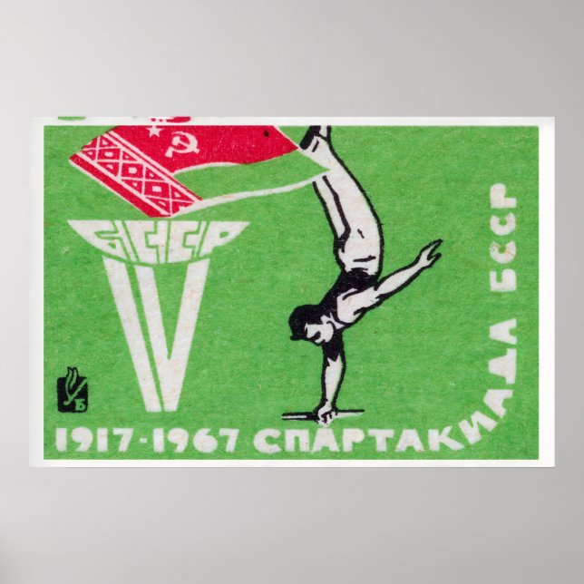 Gymnast utför handstående Sovjetunionen Poster (Framsidan)