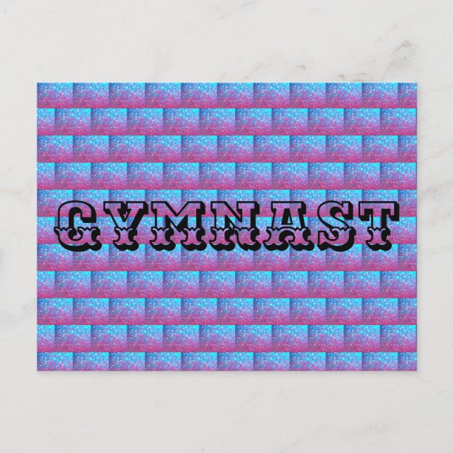 GYMNAST-vykort - Gymnastikgåva Vykort (Framsida)