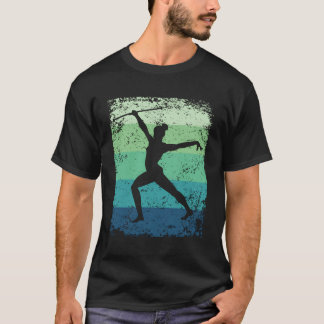 Gymnast with Baton Girls Kids Retro Rhythmic Gymna T Shirt