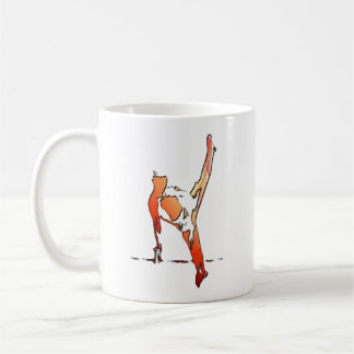 Gymnaste Homme Cheval d'arçons - Abstrait orange Kaffemugg