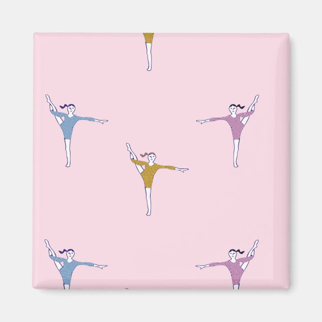 gymnaster på rosa magnet (Framsidan)