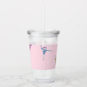 gymnaster på rosa take away mugg
