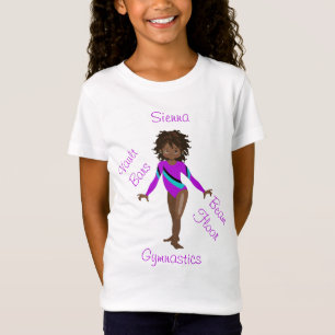 Gymnastic African American, Brown Ögon, Lila Leo T Shirt