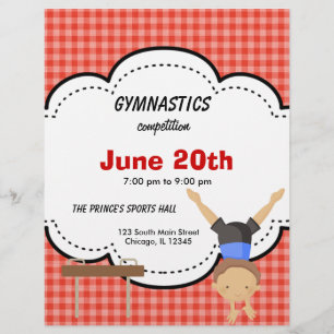 Gymnastic Boy Competition (Röd) Reklamblad