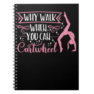 Gymnastic Girl CartWheWomen Acrobatic Dancing Anteckningsbok