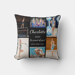 Gymnastics 6 Photo Collage Modern Keepsaki Cushion Kudde