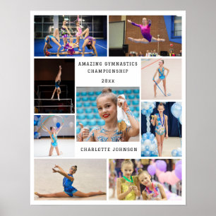 Gymnastics 9 Photo Collage Personlig Poster