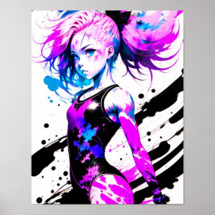 Gymnastics Abstrakt Spirit of the Gymnast Poster