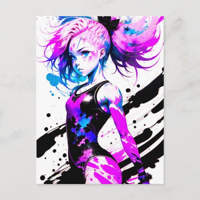 Gymnastics Abstrakt Spirit of the Gymnast Vykort (Framsida)