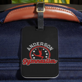 Gymnastics ADD NAMN Gymnast Vault Golv Idrottsman Bagagebricka