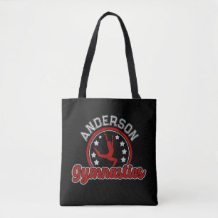 Gymnastics ADD NAMN Gymnast Vault Golv Idrottsman Tygkasse