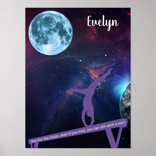 Gymnastics Aim for the Moon Poster (Framsidan)