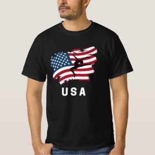 Gymnastics American USA flagga T Shirt