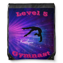 Gymnastics Anpassningsbar Level & Namn Drawstring 