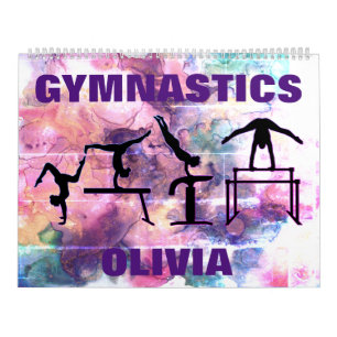 Gymnastics Antique Watercolor Abstrakt Calendar Kalender