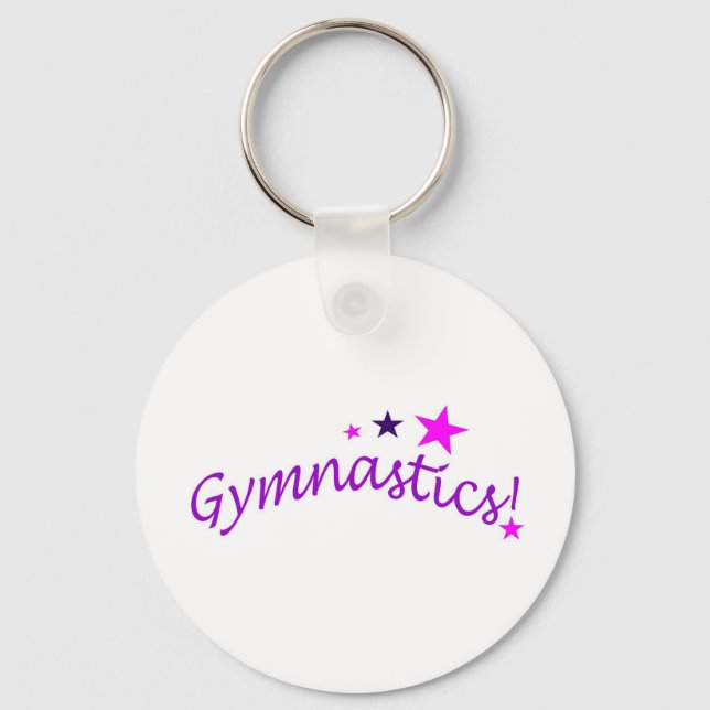 Gymnastics Arched with Stars Nyckelring (Framsida)