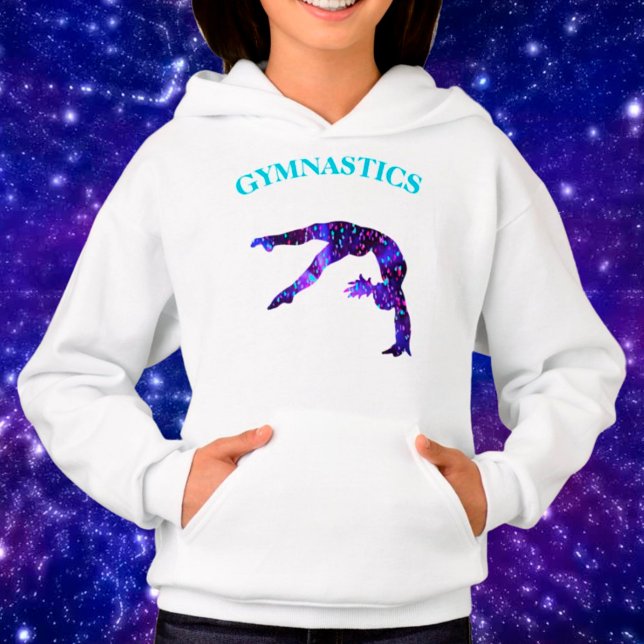 Gymnastics Back HandSpring Hoodie w/ Gymnast Namn T Shirt (Skapare uppladdad)