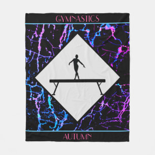 Gymnastics Balance Beam Abstrakt Fleece Blanket