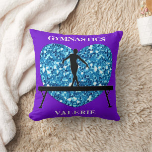 Gymnastics Balance Beam Lila Teal Kudde