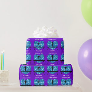 Gymnastics Balance Beam Lila Teal Presentpapper
