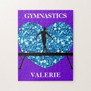 Gymnastics Balance Beam Lila Teal Pussel