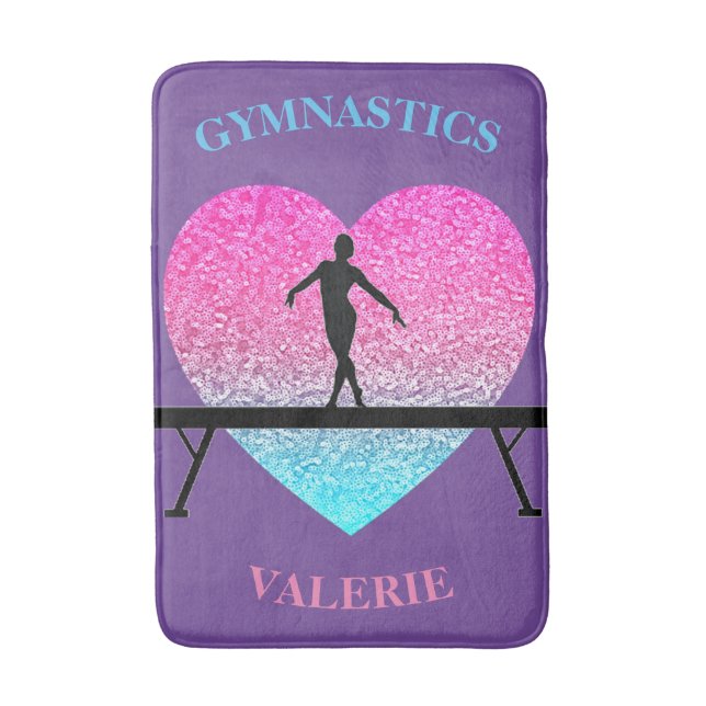 Gymnastics Balance Lodrät Bath Mat Badrumsmatta (Framsidan (Vertikal))