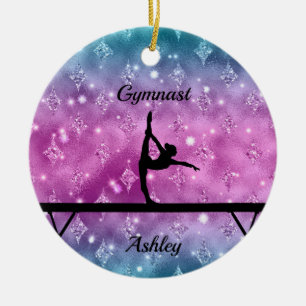 Gymnastics Beam Glam Julgransprydnad Keramik