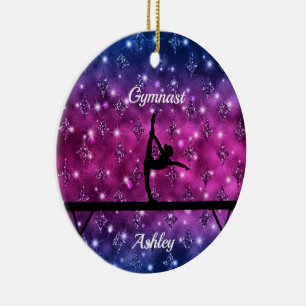 Gymnastics Beam Glam Julgransprydnad Keramik