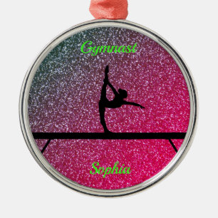 Gymnastics Beam Watermelon Gnistra Julgransprydnad Metall