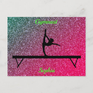 Gymnastics Beam Watermelon Gnistra Vykort