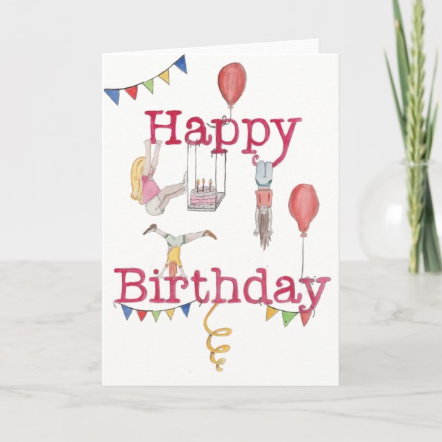 Gymnastics Birthday-kort Kort (Framsida)