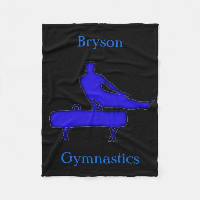 Gymnastics Blanket for Boys - Pommel Horse Fleecefilt (Framsidan)